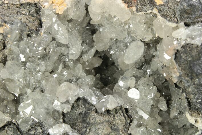 Glassy Anglesite Crystals on Galena - Morocco #251515